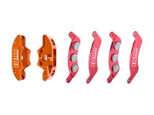 GPM 7075 T6 ALLOY FRONT BRAKE CALIPERS & BRAKE PADS 10951 10956 FOR TRAXXAS 1/6 FUNCO PRO SCALE 2WD SAND CAR 8S 109076-4 - TPS006KIT-OR