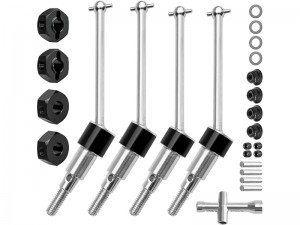 STEEL FRONT & REAR CVD AXLE DRIVE SHAFT W. HEX SET ARA311198 ARA311179 FOR ARRMA 1/14 TYPHON 1/16 GORGON QUAKE 1/18 GRANITE GROM - RS-ARA311198/SI