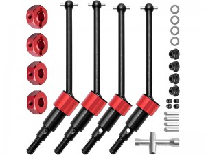 STEEL FRONT & REAR CVD AXLE DRIVE SHAFT W. HEX SET ARA311198 ARA311179 FOR ARRMA 1/14 TYPHON 1/16 GORGON QUAKE 1/18 GRANITE GROM - RS-ARA311198/RE
