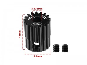 40Cr STEEL MOTOR PINON GEAR M0.5 3.175  13T - 23T - MG318T/0.5M