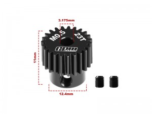 40Cr STEEL MOTOR PINON GEAR M0.5 3.175  13T - 23T - MG323T/0.5M