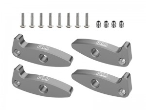 GPM SCX30/2830 7075 ALLOY FLEX BLADES EXTENSIONS DROOP FLEX MOD FOR AXIAL 1/30 SCX30 FORD BRONCO SCX30 JEEP WRANGLER JLU SCX30 CHEVROLET K10 - GUN SILVER - SCX30/2830-GS