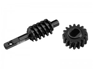 GPM SCX30/0214TS-BK 1144 STEEL FRONT / REAR HIGH-SPEED RING GEAR WORM GEAR 2T / 14T FOR AXIAL 1/30 SCX30 FORD BRONCO SCX30 JEEP WRANGLER JLU SCX30 CHE ... - SCX30/0214TS-BK