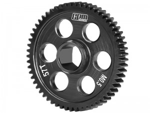 GPM MGG057TS 40Cr STEEL SPUR GEAR 0.5 MODULE 57T ARA311196 FOR ARRMA 1/18 GRANITE GROM 1/14 TYPHON GROM 1/16 MOJAVE GROM QUAKE GROM GORGON GROM LOSI 1 ... - MGG057TS-BK
