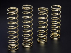 METAL FRONT & REAR SHOCK SPRINGS SET - GOLD 90mm 100mm SPN1.8 FOR ARRMA 1/8 MOJAVE 1/10 KRATON OUTCAST 4S BLX - RS-ARA330799/GO
