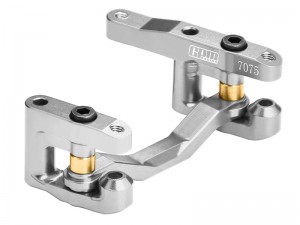 GPM MQM048 7075-T6 ALLOY STEERING SET ARA-2594 FOR ARRMA 1/16 QUAKE GROM GORGON GROM MOJAVE GROM 1/18 GRANITE GROM 1/14 TYPHON GROM LOSI 1/12 NASCAR - SILVER - MQM048-S