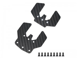 CARBON FIBER FRONT AND REAR LOWER BUMPER REINFORCE PLATE 51528 FOR 1/10 TAMIYTA TT-02S RS SRX RC CAR - RS-51528FR/BK
