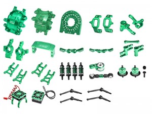 GPM TEC2VXLKIT COMPLETE COMPETITION SET FOR TRAXXAS 1/10 FORD GT 4-TEC 2.0 4-TEC 2.0 VXL BL-2S 4-TEC 3.0 CORVETTE 4-TEC 3.0 RC CAR - GREEN - TEC2VXLKIT-G
