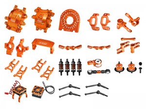 GPM TEC2VXLKIT COMPLETE COMPETITION SET FOR TRAXXAS 1/10 FORD GT 4-TEC 2.0 4-TEC 2.0 VXL BL-2S 4-TEC 3.0 CORVETTE 4-TEC 3.0 RC CAR - ORANGE - TEC2VXLKIT-OR