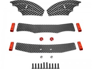 CARBON FIBER REAR WING SET ARA480018 FOR ARRMA 1/8 TYPHON 6S V5 TLR 332S BLX BUGGY ARA106046 - RS-ARA480018B/RE
