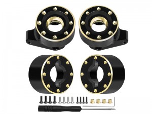 STEEL COUNTER WEIGHT FRONT KNUCKLE REAR HUB AXI-3324 AXI-3320 FOR 1/30 AXIAL RACING SCX30 MINI CRAWLER CHEVROLET K10 FORD BRONCO JEEP WRANGLER JLU AXI ... - RS-AXI332024/BR