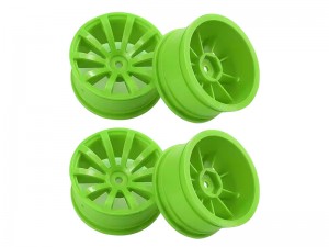 PLASTIC RIM SET 52 x 26mm 12mm HEX For 1/10 TAMIYA TT01 TT02 HPI RACING RS4 SPORT 3 D3 D4 DRIFT Car - WH5226D/GR