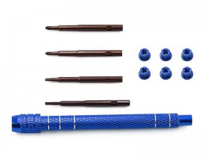 ALUMINUM MULTI FUNCTION SETUP STAR PHILIP WRENCH M2 LOCK NUT FOR AXIAL 1/30 SCX30 MINI CRAWLER - RS-AXI3328/BU