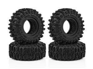 RUBBER TIRE 0.7 INCH 40 X 16mm TYPE B FOR 1/30 AXIAL SCX30 RED CAT ASCENT 32 MIN CRALWER CHEVROLET K10 FORD BRONCO JEEP WRANGLER JLU AXI-2260 AXI-2048 ... - RS-TY4016B/BK