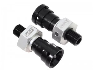 STEEL 40CrMo STUB AXLE +5mm 7768 W. HEX ADAPTOR 7768 FOR 1/5 TRAXXAS X-MAXX 6S 8S 1/6 XRT MONSTER 77096-4 77096-4 - RS-TRX7768/BK