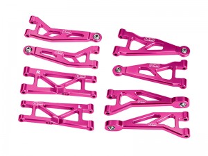 GPM MAKM4567 ALLOY FRONT & REAR SUSPENSION ARM SET ARA-2674 ARA-2675 For ARRMA 1/16 ARRMA MINI KRATON 3S ARA2508S ARA2508 - PINK - MAKM4567-PK