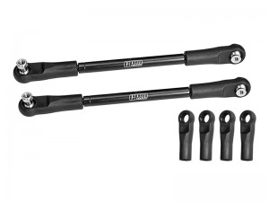 GPM MAKX162S/V1 STEEL ADJUSTABLE FRONT STEERING TIE ROD 163-168mm ARA340156  For ARRMA 1/5 KRATON OUTCAST 8S EXB ARA110002 ARA5810 - MAKX162S/V1-BK