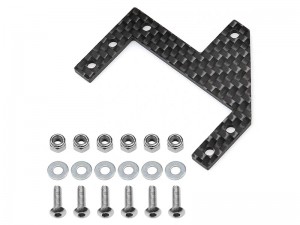CARBON FIBER 3 POINT SERVO PLATE 10005522 FOR TAMIYA 1/10 CC-01 RC TRUCK - RS-TA10005522/BK