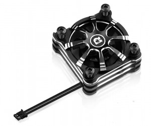 ALUMINUM ESC COOLING FAN 30 X 30mm 20000RPM FOR HOBBYWING ESC XD10 - BLACK - RS-ESCFAN3030/BK