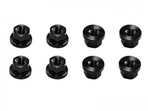 ALUMINUM M2 WHEEL LOCK NUT 8pcs AXI-3328 FOR AXIAL RACING 1/30 SCX-30 MINI CRAWLER FORD BRONCO / JEEP WRANGLER JLU / K10 - RS-AXI-3328/BK