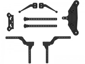 3RACING SAK-Z140 COMPOSITE BUMPER AND BODY POST FOR 1/10 ZERO CERO TOURING CAR - SAK-Z140