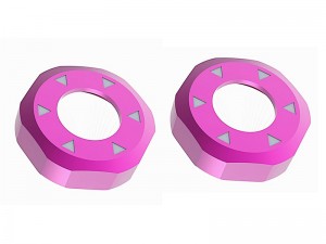 3RACING SAK-Z139D ULTRA LOWER PROFILE BIG BORE ABSORBER BOTTON COVER FOR 1/10 ZERO CERO TOURING CAR - SAK-Z139D