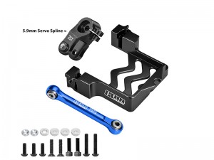GPM TXMS024A ALUMINUM SERVO MOUNT TIE ROD SERO HORN - 25T 8947 FOR  TRAXXAS 1/10 MAXX / WIDEMAXX 2.0 / 1/8 MAXX SLASH 6S - TXMS024A-BK