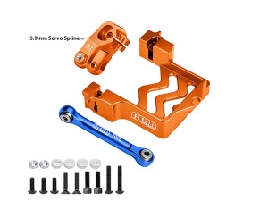 GPM TXMS024A ALUMINUM SERVO MOUNT TIE ROD SERO HORN - 25T 8947 FOR  TRAXXAS 1/10 MAXX / WIDEMAXX 2.0 / 1/8 MAXX SLASH 6S - TXMS024A-OR