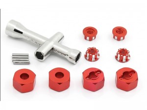 ALUMINUM NON-SLIIP WHEEL 12mm HEX NUT LOCK NUT 7154 3647 FOR TRAXXAS 1/16 MINI E-REVO MIN SLASH TRUC ... - RS-TRX7154/RE