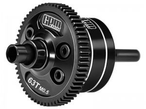 GPM MAKM63S 20CrMnTi 7075 ALUMINUM  CENTER DIFFERENTIAL M0.5 63T ARA-2985 FOR ARRMA 1/16 MIN IKRATON 3S ARA2508 - BLACK - MAKM63S-BK