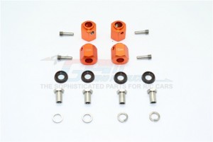 GPM TRX4010/12MM ALUMINUM HEX ADAPTERS 12MM THICK 1/10 TRX4 DEFENDER TRAIL CRAWLER - Orange - TRX4010/12MM-OR