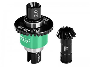 20CrMnTi Steel 7075 ALLOY FRONT DIFFERENTIAL 12T / 30T M0.8 ARA-3294 ARA-2672 FOR  ARRMA 1/16 MINI KRATON 3S ARA2508 - GREEN - MAKM1230FS-G