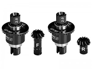 20CrMnTi Steel 7075 ALLOY FRONT & REAR DIFFERENTIAL 12T / 30T M0.8 ARA-3294 ARA-2672 FOR RC ARRMA 1/16 MINI KRATON 3S ARA2508 - BLACK - MAKM1230FRS-BK