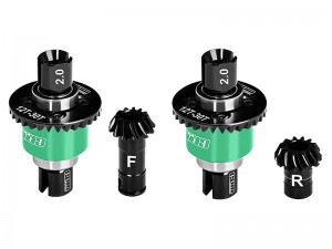20CrMnTi Steel 7075 ALLOY FRONT & REAR DIFFERENTIAL 12T / 30T M0.8 ARA-3294 ARA-2672 FOR RC ARRMA 1/16 MINI KRATON 3S ARA2508 - GREEN - MAKM1230FRS-G