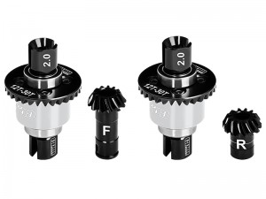 20CrMnTi Steel 7075 ALLOY FRONT & REAR DIFFERENTIAL 12T / 30T M0.8 ARA-3294 ARA-2672 FOR RC ARRMA 1/16 MINI KRATON 3S ARA2508 - SILVER - MAKM1230FRS-S