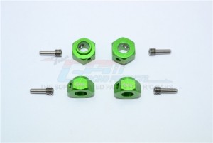 GPM TRX4010/6MM ALUMINUM HEX ADAPTERS 6MM THICK 1/10 TRX4 DEFENDER TRAIL CRAWLER - Green - TRX4010/6MM-G