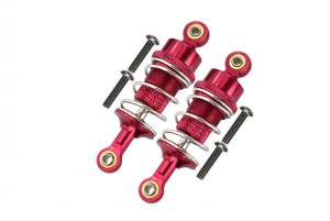GPM TT2053F ALLOY FRONT/REAR ADJUSTABLE ALLOY BALL  TOP 53MM DAMPER  TAMIYA TT-02 - Red - TT2053F/R-R-S