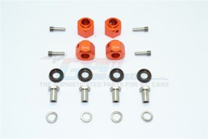 GPM TRX4010/9MM ALUMINUM HEX ADAPTERS 9MM THICK 1/10 TRX4 DEFENDER TRAIL CRAWLER - Orange - TRX4010/9MM-OR