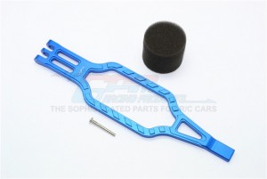 GPM TRX40126 ALUMINUM BATTERY HOLD-DOWN 1/10 TRAXXAS TRX4 DEFENDER TRAIL CRAWLER - Blue - TRX40126-B