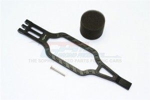 GPM TRX40126 ALUMINUM BATTERY HOLD-DOWN 1/10 TRAXXAS TRX4 DEFENDER TRAIL CRAWLER - Black - TRX40126-BK