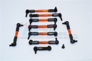 ALUMINIUM  STEERING & PUSH RODS TAMIYA TB-04 - TB4160-OR-BEBK
