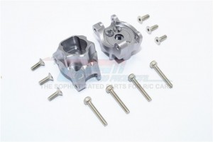 GPM TRX4013C ALUMINUM REAR GEAR BOX MOUNTS  1/10 TRX4 DEFENDER TRAIL CRAWLER - Gun Silver - TRX4013C-GS