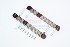 ALUMINUM SIDE STEPS RETICULATED PATTERN 1/10 TRX4 DEFENDER TRAIL CRAWLER - TRX4014X-S-BR