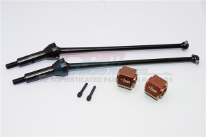 GPM YTL124FS8 STEEL #45 FRONT CVD DRIVE SHAFT - 124mm WITH 8MM WHEEL HEX AXIAL YETI XL MONSTER - YTL124FS8-OR