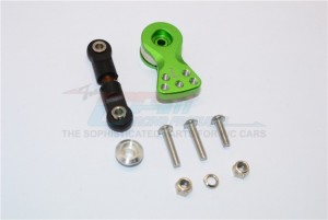 GPM ARR16025 SPRING STEEL ANTI-THREAD TIE ROD WITH ALUMINUM SERVO HORN FOR 25T SPLINE OUTPUT ARRMA 1/8 KRATON 6S - Green - ARR16025-G
