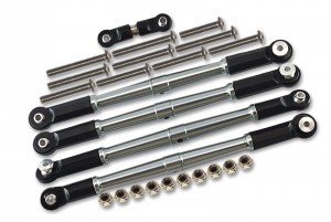 GPM MAK160 ALUMINUM TURNBUCKLES  ARRMA 1/8 KRATON / OUTCAST 6S - Gun silver - MAK160-GS-BEBK