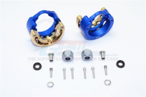 GPM TRX4023B ALUMINUM PENDULUM WHEEL KNUCKLE AXLE WEIGHT WITH BRASS LID  9MM HEX ADAPTER 1/10 TRX4 DEFENDER TRAIL CRAWLER - Blue - TRX4023B-B