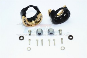 GPM TRX4023B ALUMINUM PENDULUM WHEEL KNUCKLE AXLE WEIGHT WITH BRASS LID  9MM HEX ADAPTER 1/10 TRX4 DEFENDER TRAIL CRAWLER - Black - TRX4023B-BK