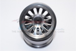ALUMINIUM FRONT/REAR 13 POLES RIMS  WITH SILVER LINING VATERRA K5 BLAZER ASCENDER - K5133F/R-GS