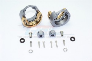 GPM TRX4023B ALUMINUM PENDULUM WHEEL KNUCKLE AXLE WEIGHT WITH BRASS LID  9MM HEX ADAPTER 1/10 TRX4 DEFENDER TRAIL CRAWLER - Gun silver - TRX4023B-GS